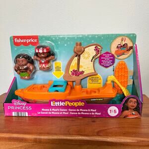 Fisher-Price Little People Disney Princess Moana & Maui's Canoe Toy